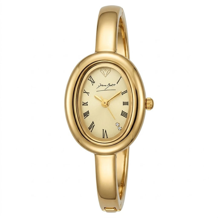 Montre ovale rétro finit or 18 carat