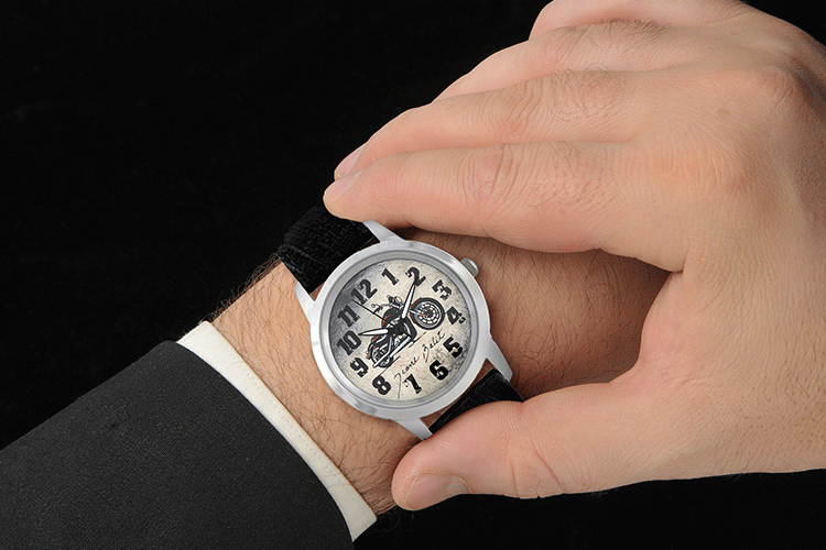Montre homme unique acier et cuir | MOTO