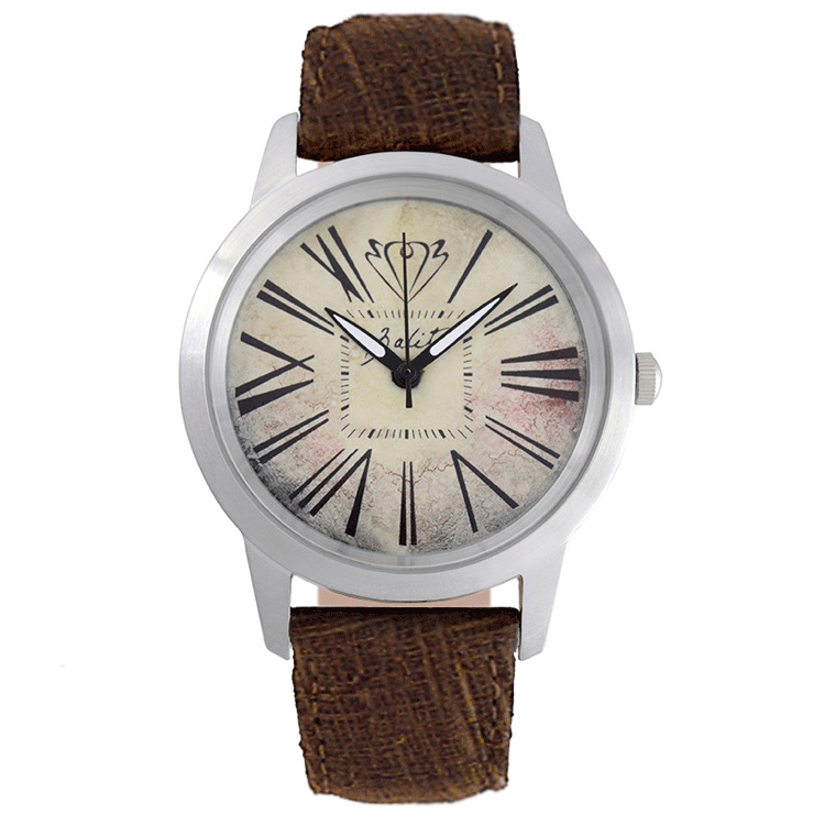 Men's trendy stainless steel watch with leather strap | NUMBERS
