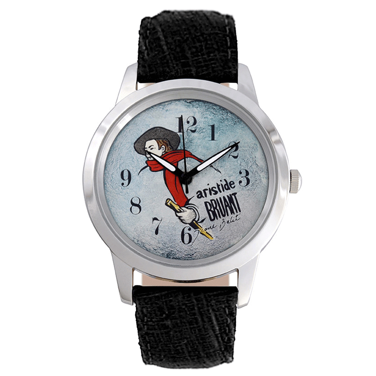 Artistic steel and leather men's watch | ARISTIDE BRUAND