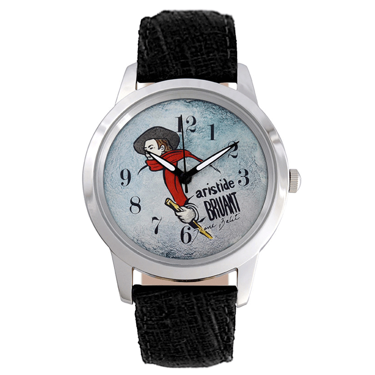 Montre homme artistique  acier et cuir | ARISTIDE BRUAND