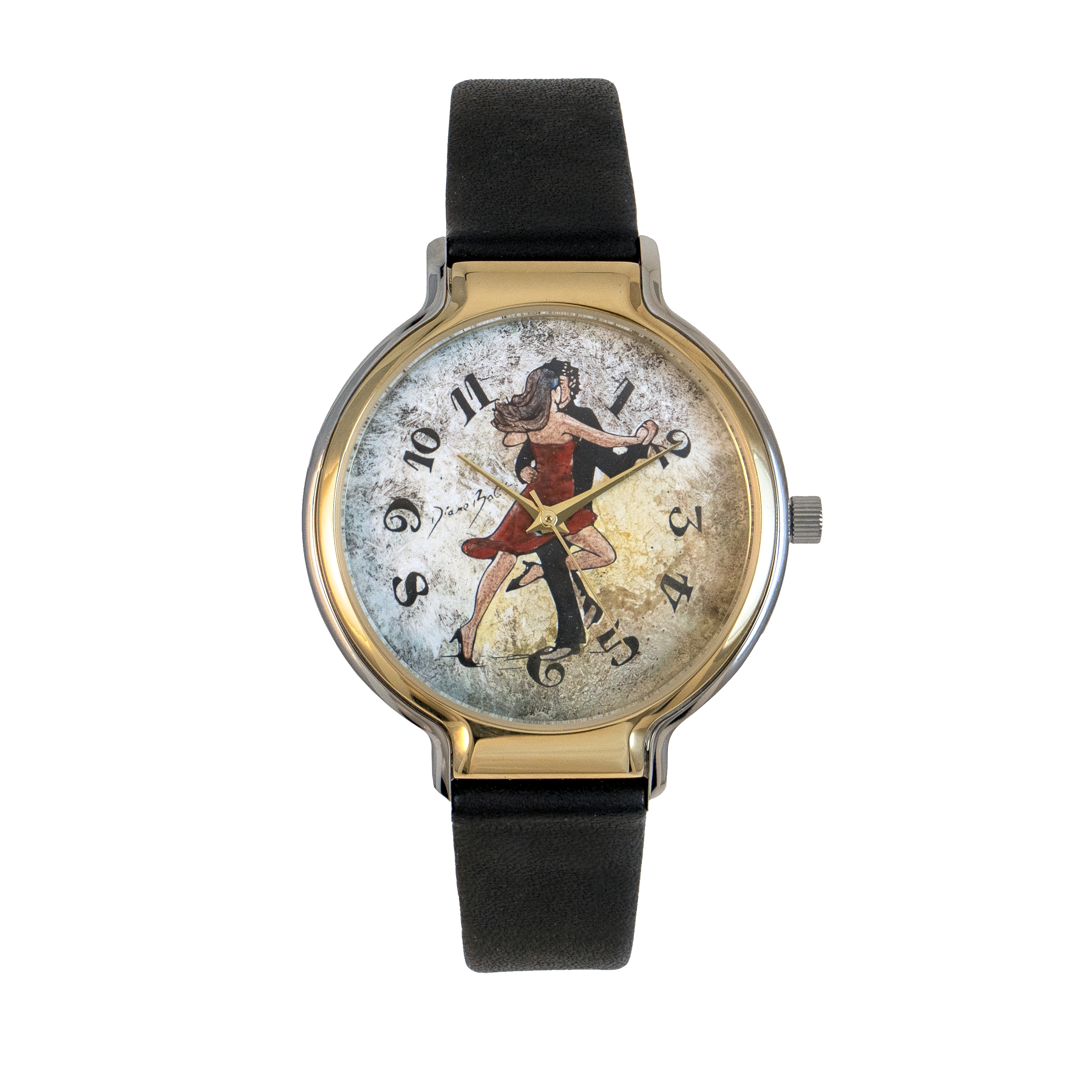 montre femme tendance boitier deux tons fini or et acier inoxydable / TANGO
