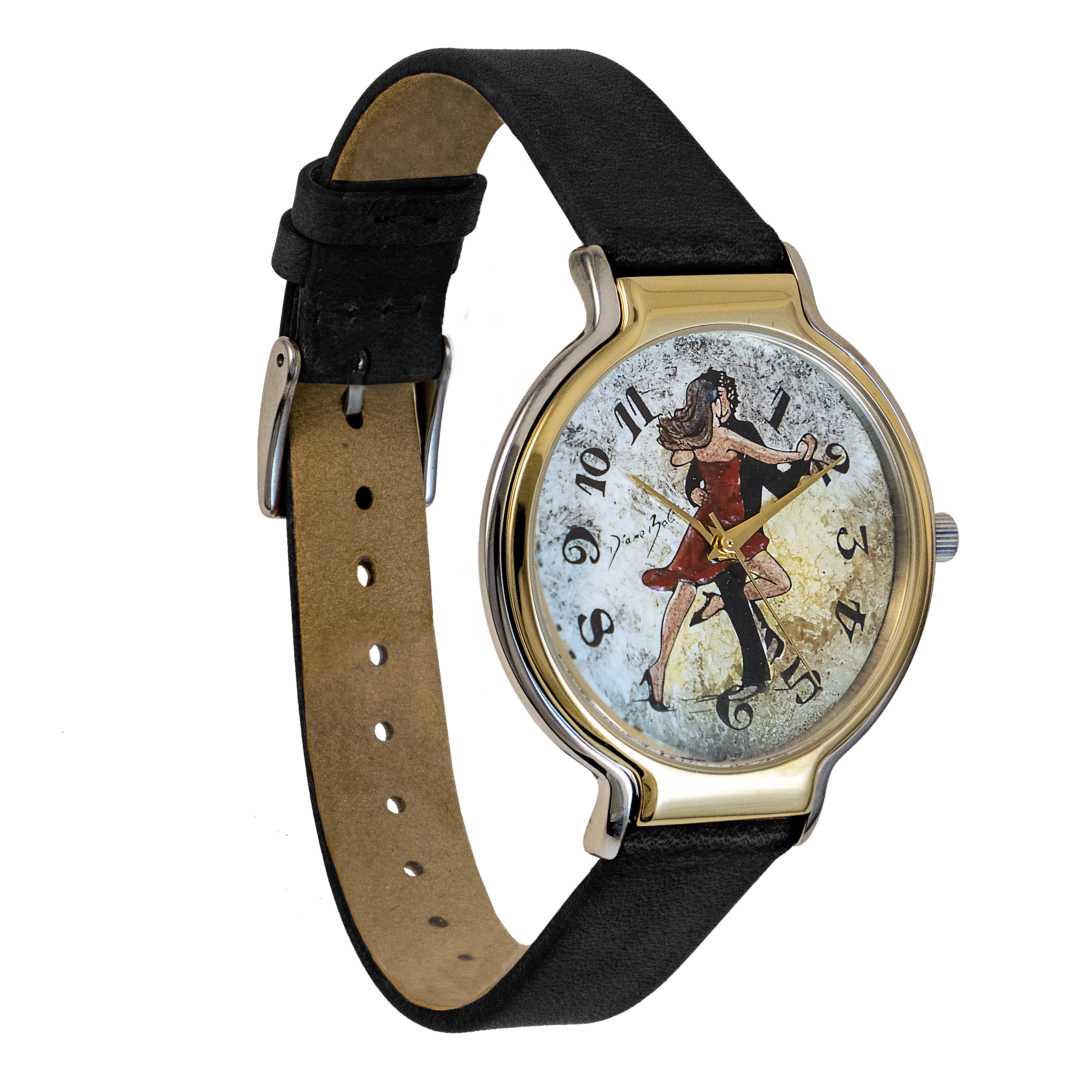 montre femme tendance boitier deux tons fini or et acier inoxydable / TANGO