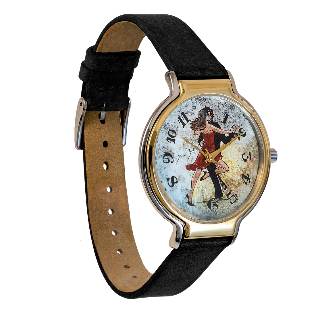 montre femme tendance boitier deux tons fini or et acier inoxydable / TANGO