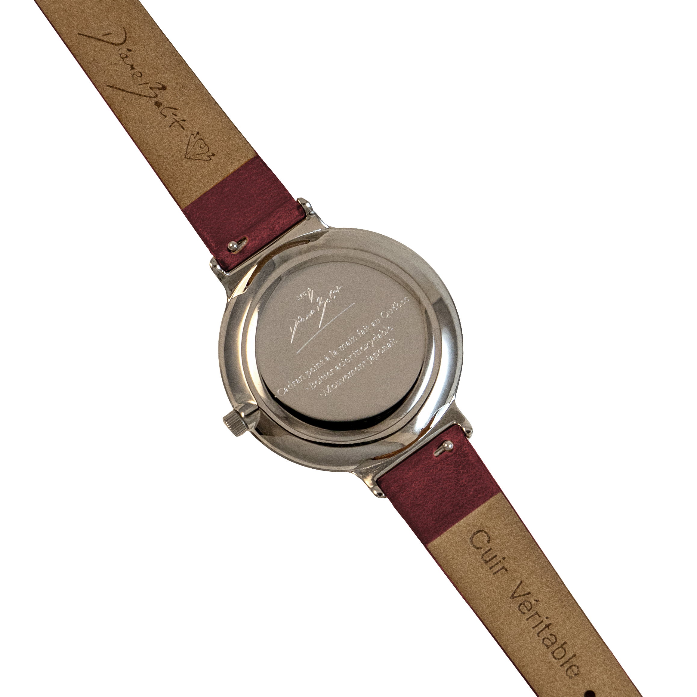 Trendy watch in rose gold and stainless steel/ TREE BUTTERFLIES