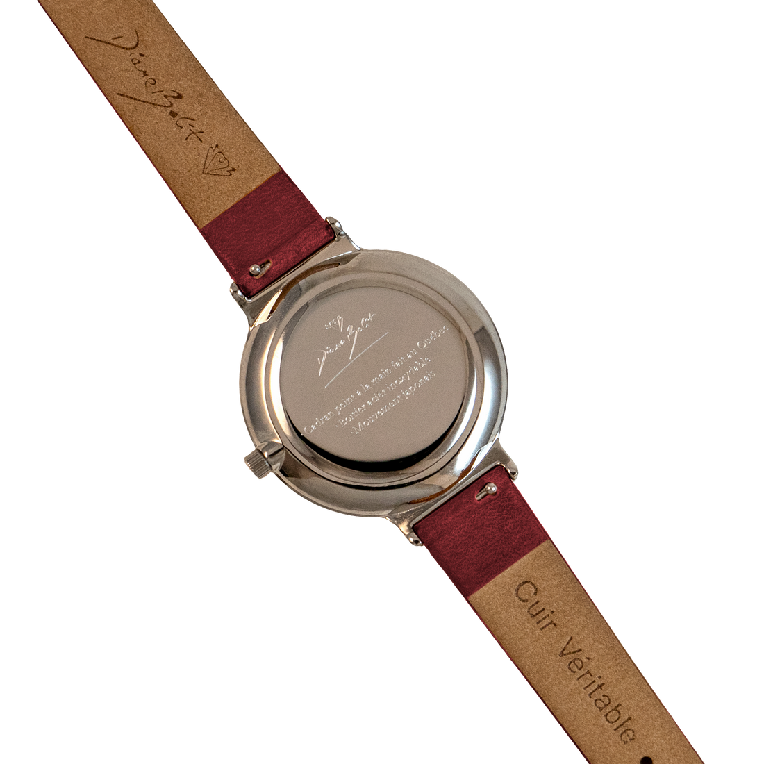 Montre femme tendance fini or rose et acier inoxydable/ POISSON COEURS