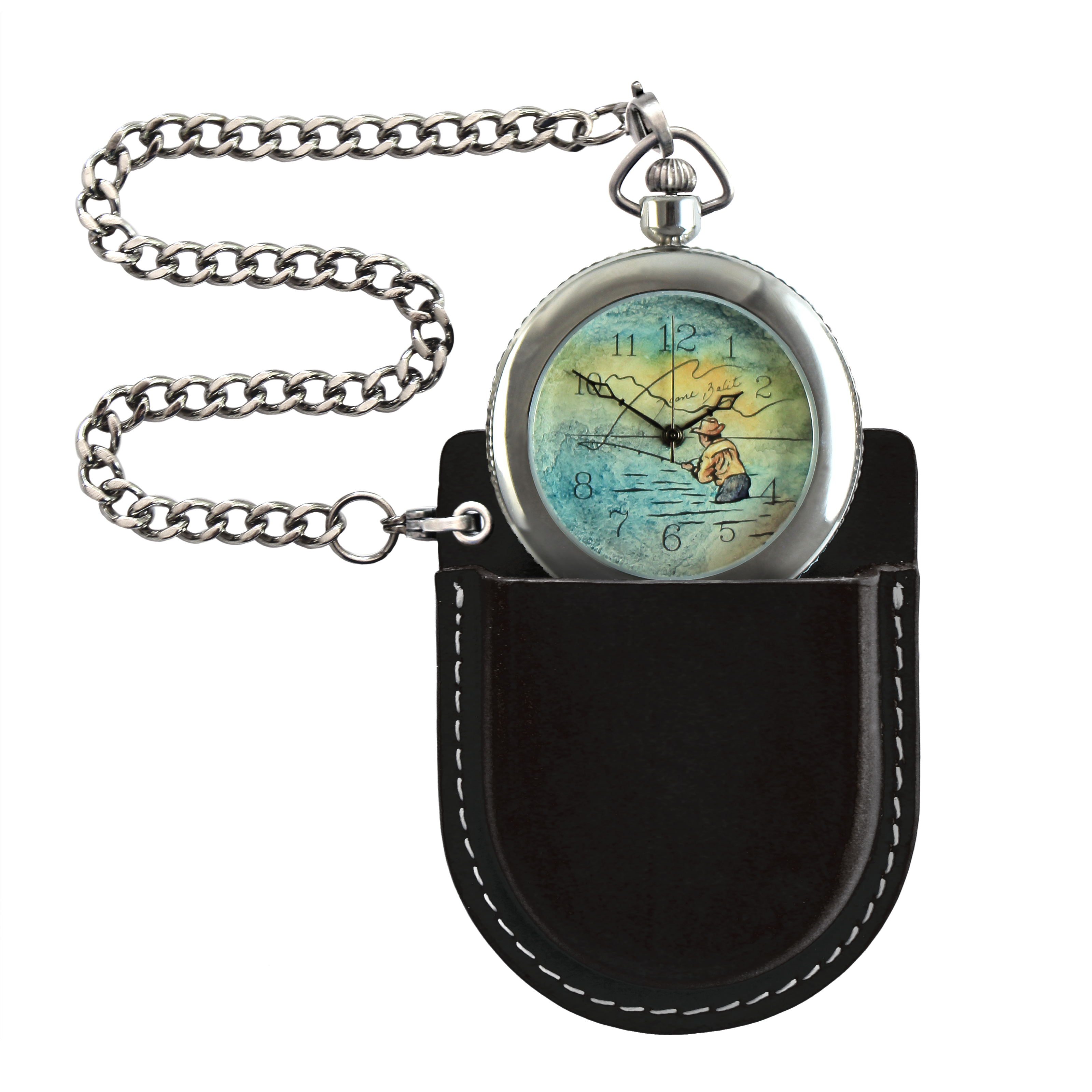 Montre de poche homme | PÊCHEUR À LA MOUCHE
