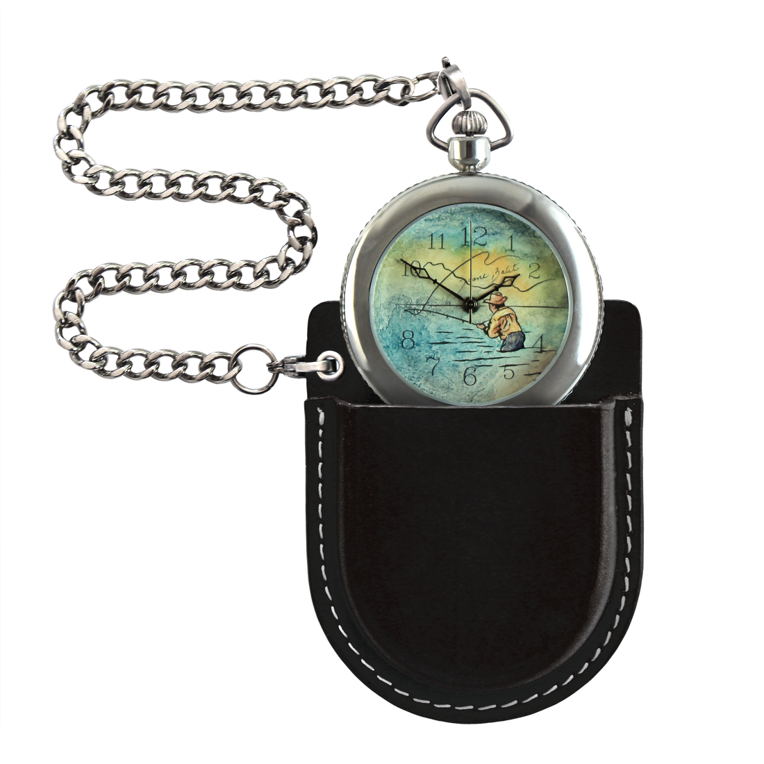 Montre de poche homme | PÊCHEUR À LA MOUCHE