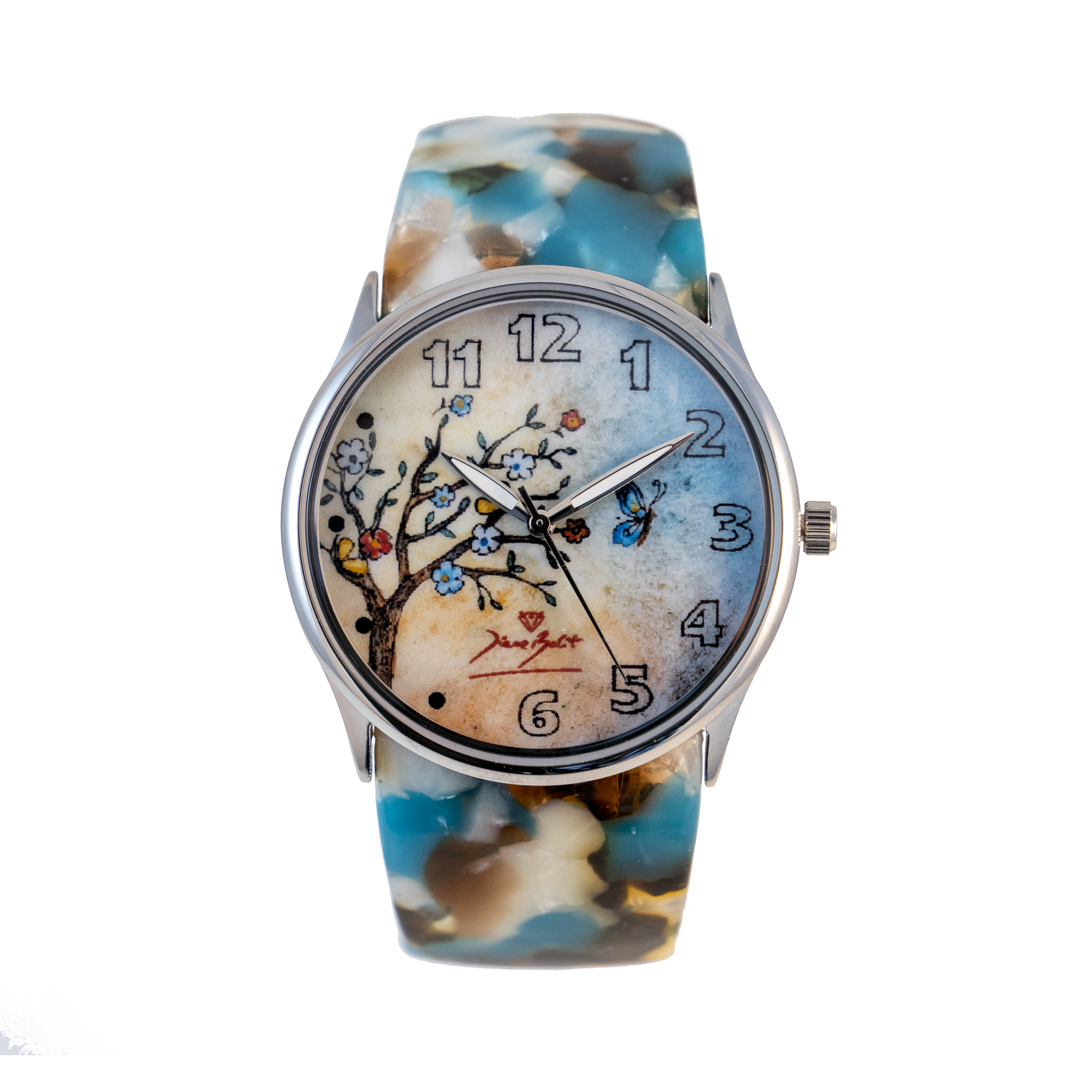 Montre femme fashion bracelet acrylique | ARBRE PAPILLON