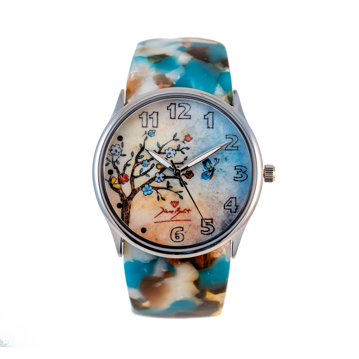 Montre femme fashion bracelet acrylique | ARBRE PAPILLON