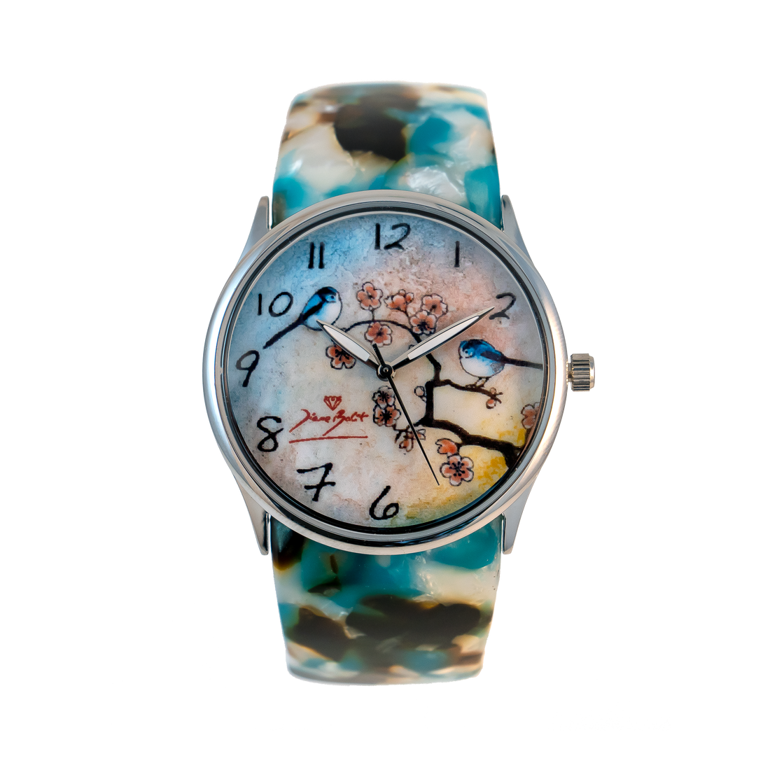 Montre femme fashion bracelet acrylique | CERISIER OISEAUX