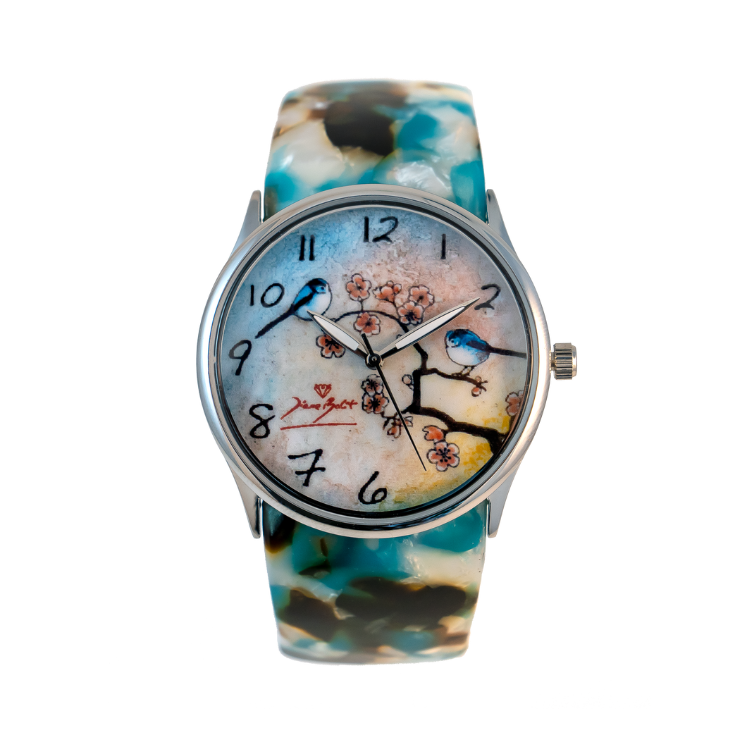 Women's fashion acrylic bracelet watch | CHERRY TREE BIRDS