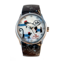Load image into Gallery viewer, Women&#39;s fashion acrylic bracelet watch | CAT DOG HELLO
