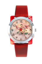 Load image into Gallery viewer, Trendy Hand Painted Ladies Watch | PINK FLAMINGOS
