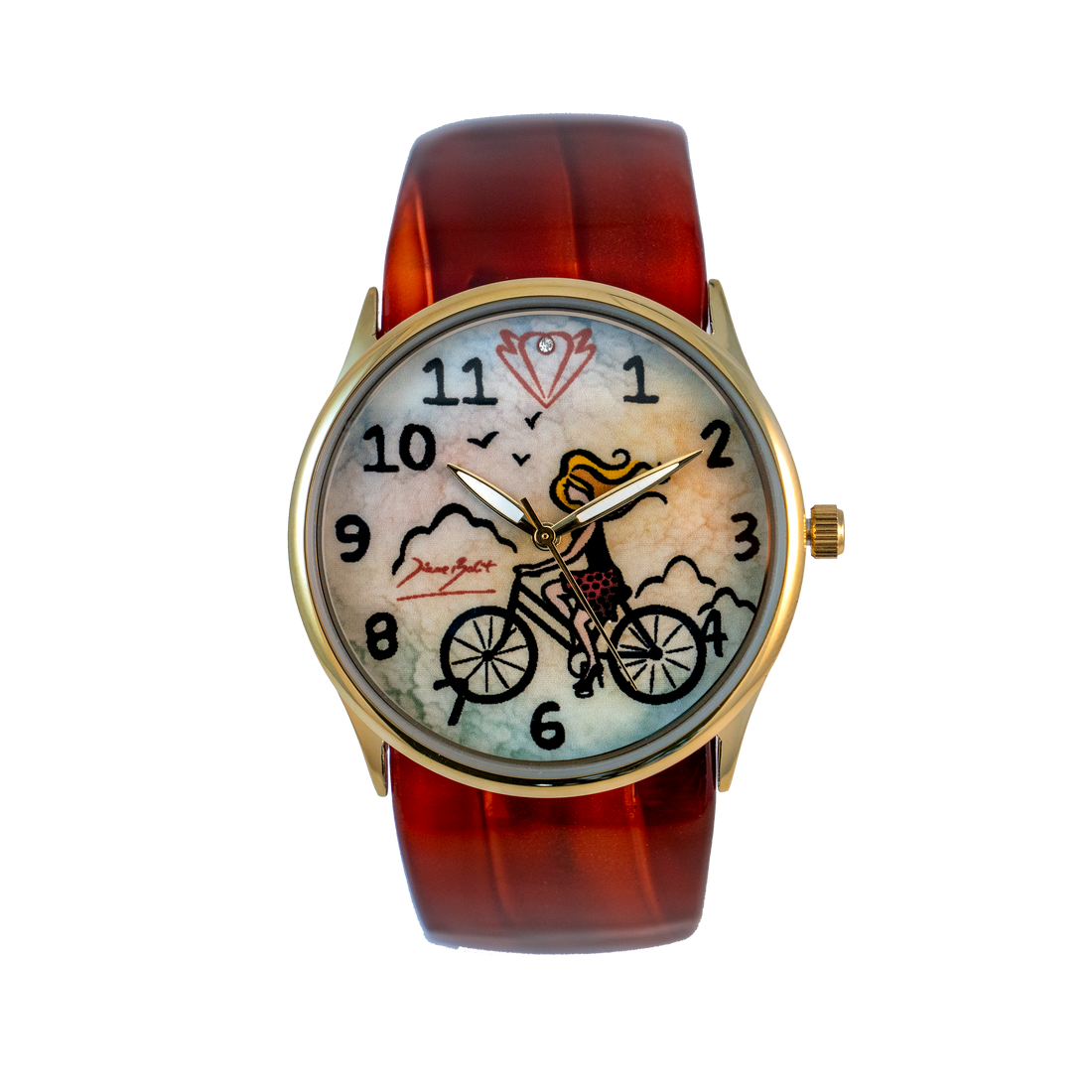 Montre femme fashion bracelet acrylique | FILLE VÉLO