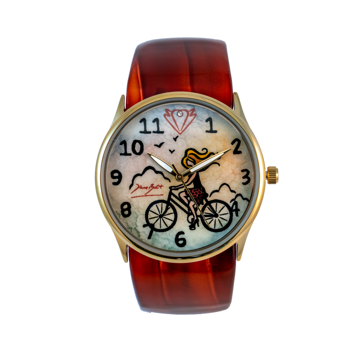 Montre femme fashion bracelet acrylique | FILLE VÉLO