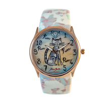 Load image into Gallery viewer, Women&#39;s fashion acrylic bracelet watch | TWO LOVING CATS| PURR CAT
