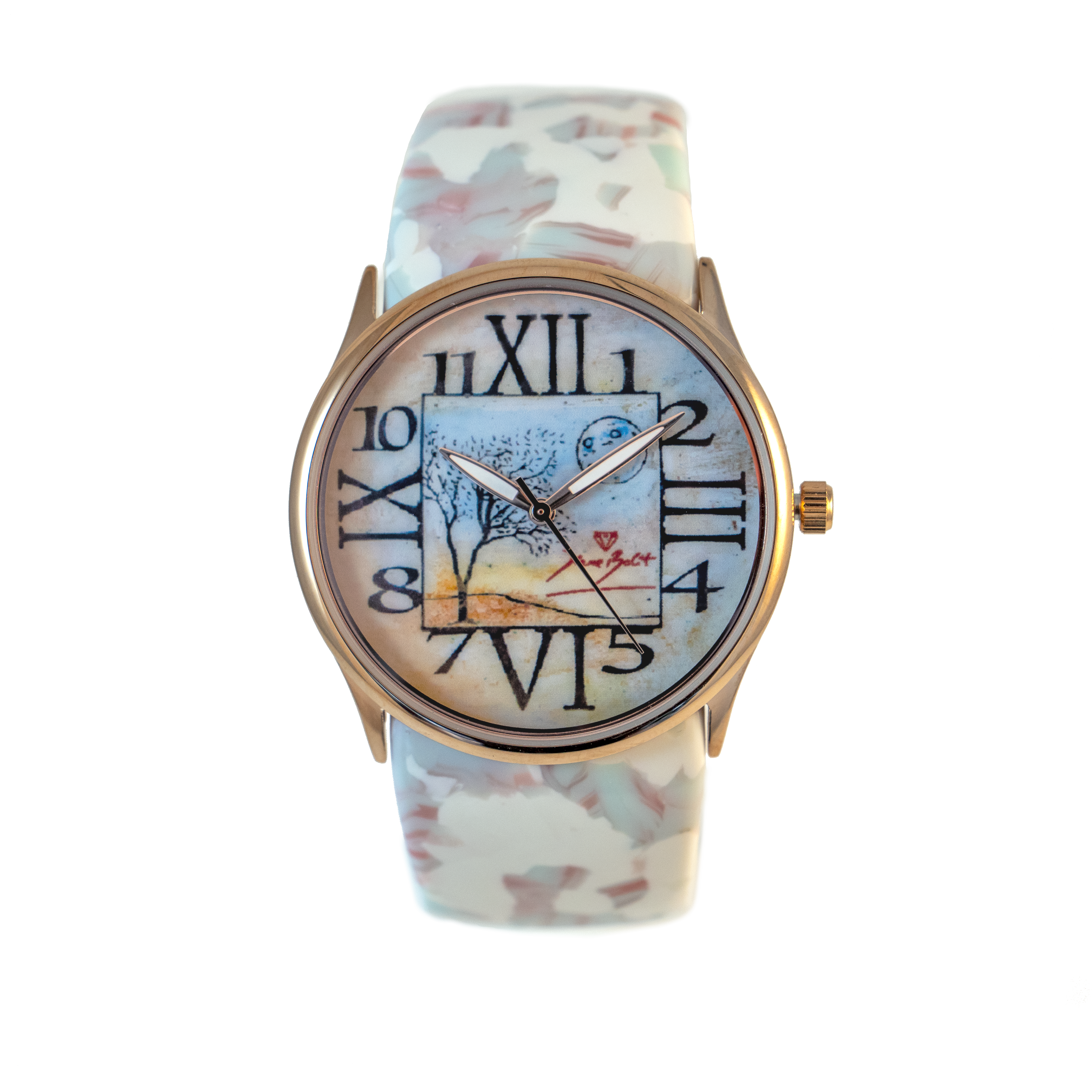Montre fashion bracelet acrylique  | ARBRE LUNE ET CHIFFRES