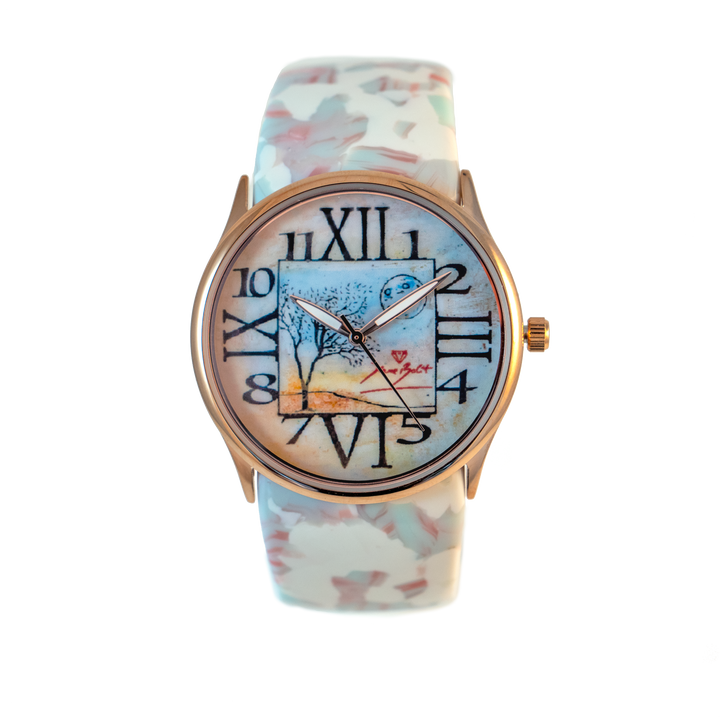Montre fashion bracelet acrylique  | ARBRE LUNE ET CHIFFRES