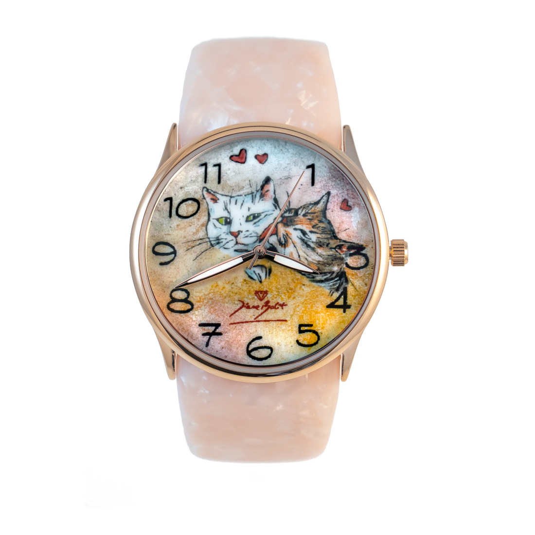 Montre femme fashion bracelet acrylique | DEUX CHATS AMOUREUX