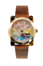 Load image into Gallery viewer, Nautical travel woman watch | SAILING SHIP
