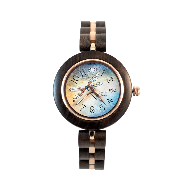 Montre femme bois maille nature | LIBELLULE