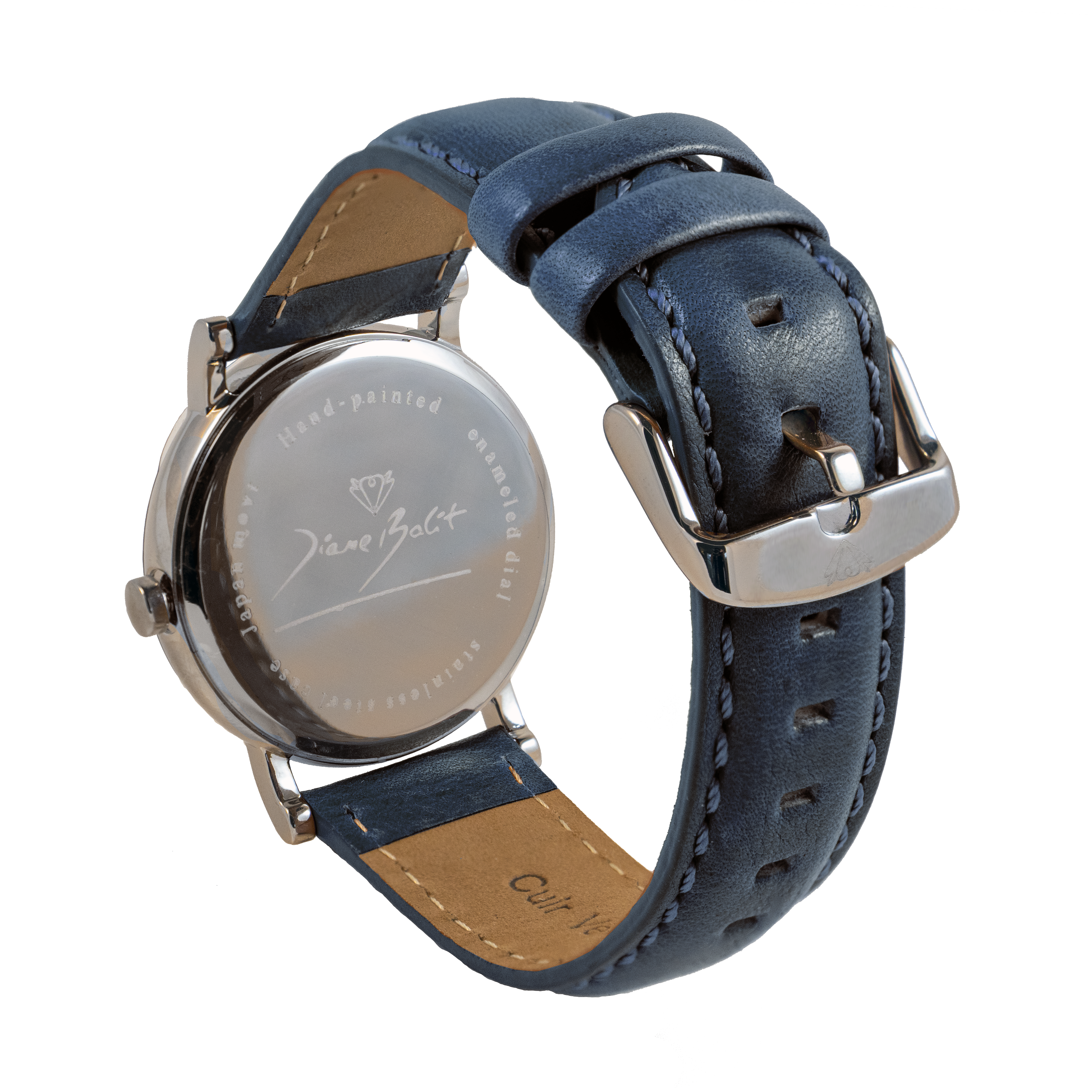 Montre homme acier inoxydable bracelet cuir |  ARBRE MUSIQUE
