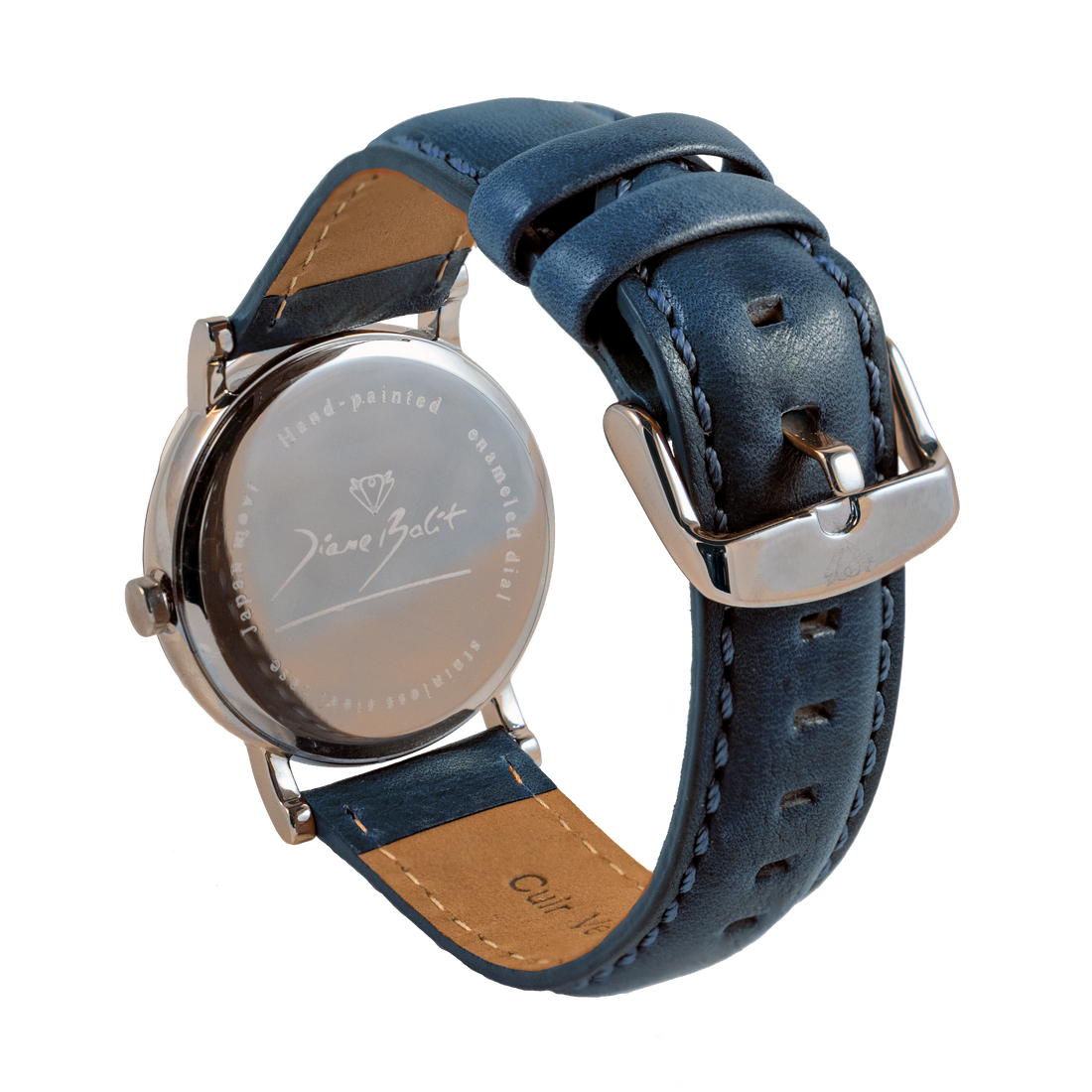 Men's stainless steel watch with leather strap | CONSTELLATION