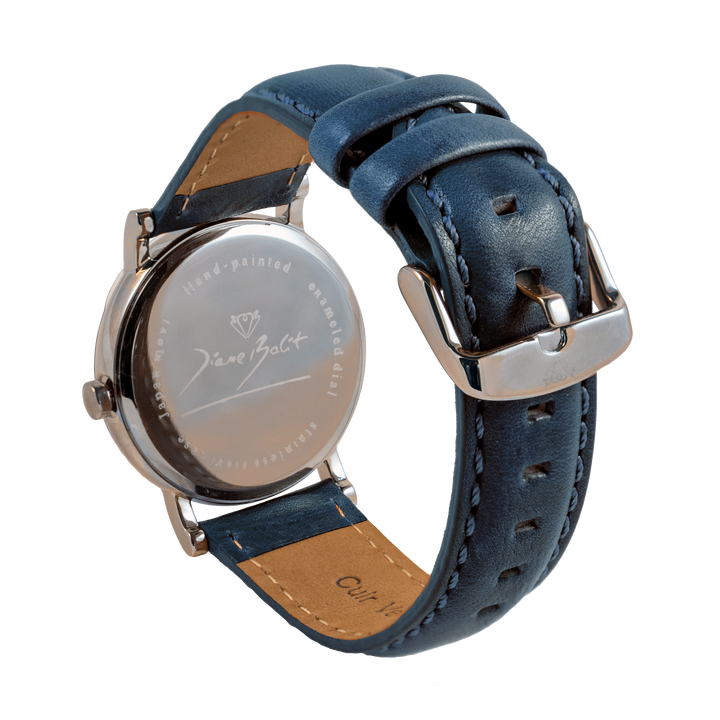 Montre homme acier inoxydable bracelet cuir | MAPPEMONDE