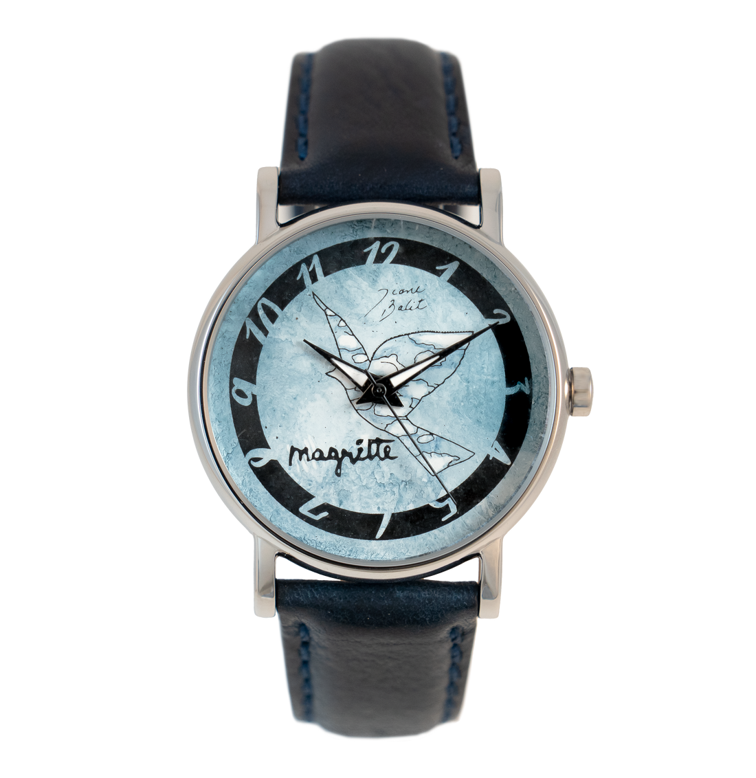 Montre homme acier inoxydable bracelet cuir | MAGRITTE