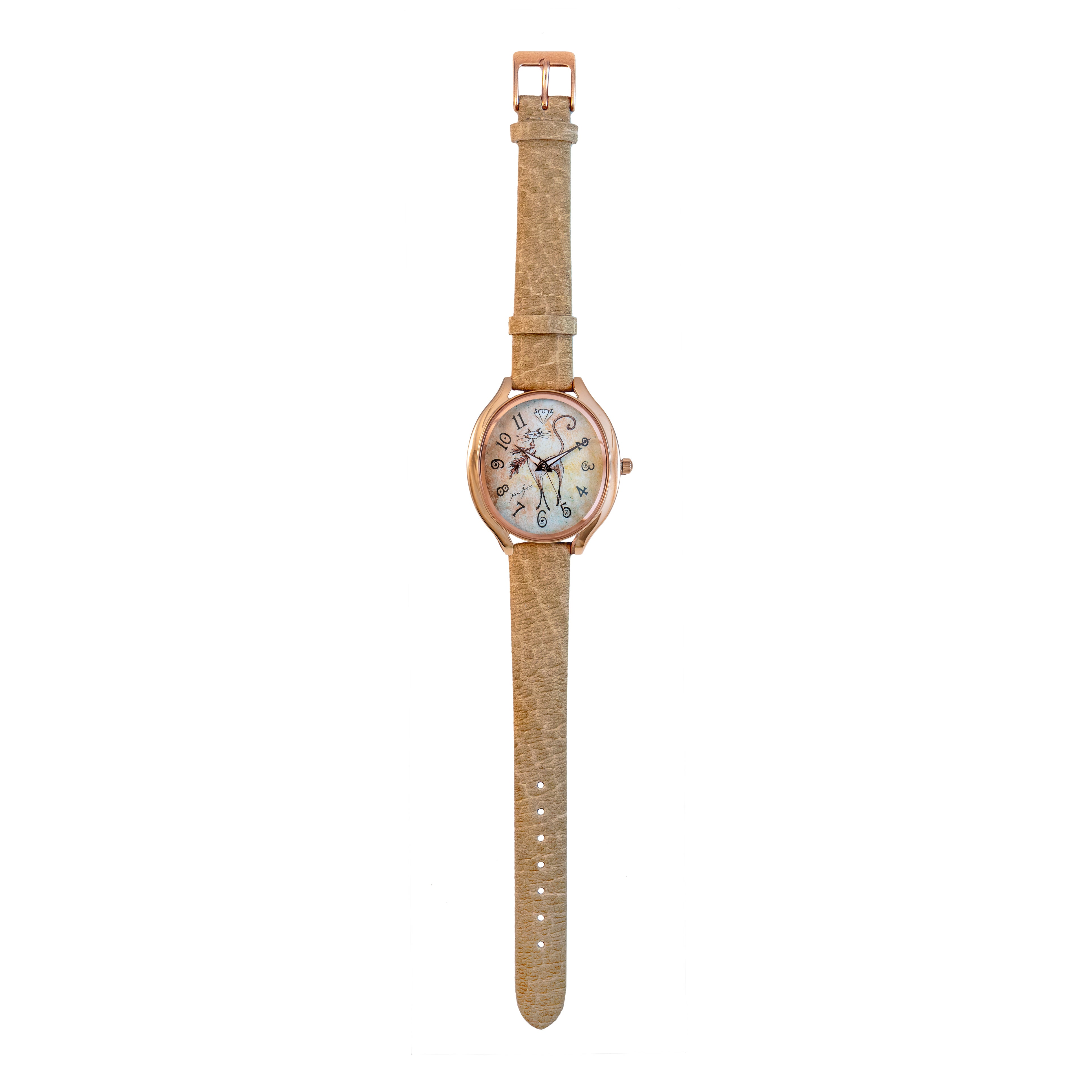 Montre femme artistique | CHAT FOULARD