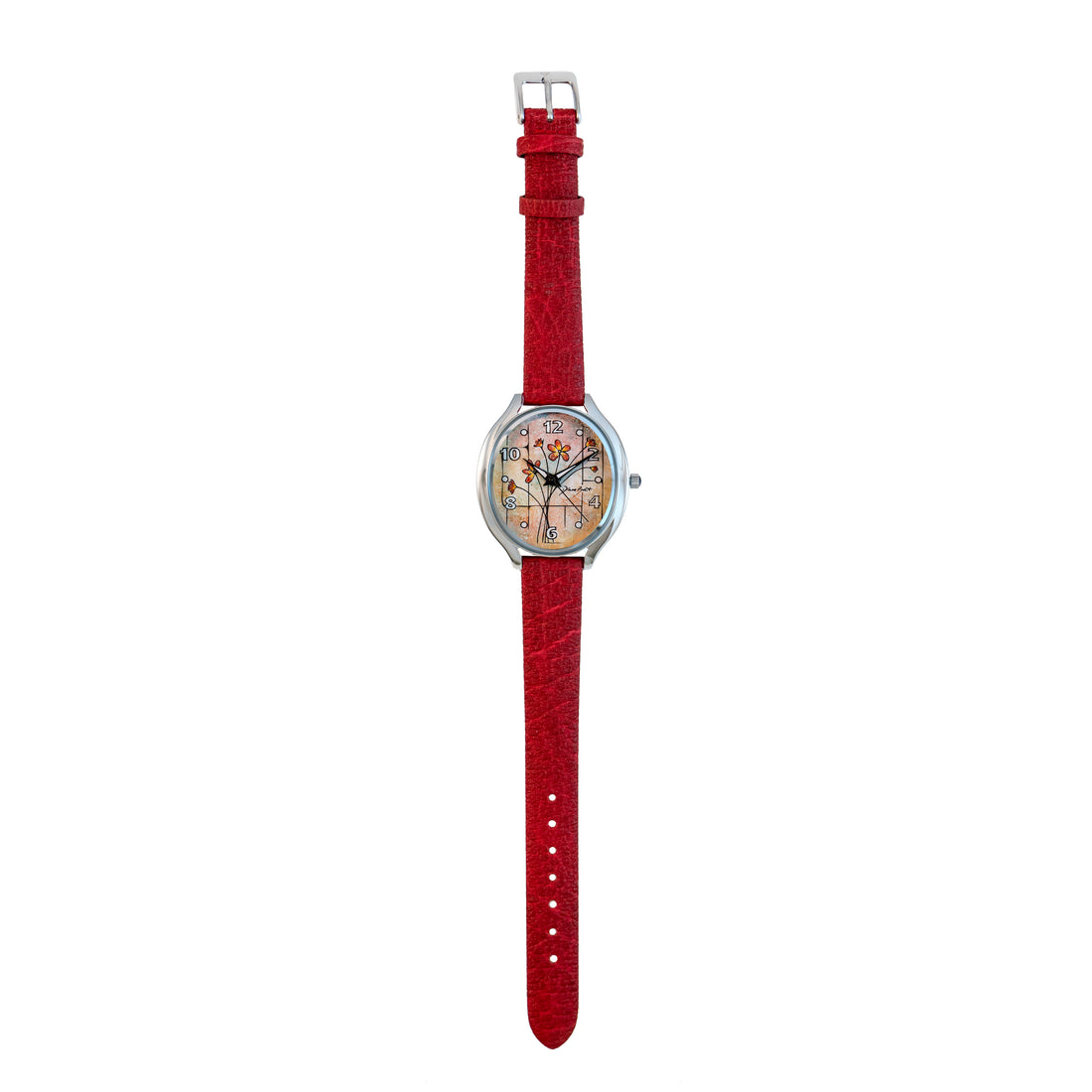 Montre femme nature | FLEURS ROUGES