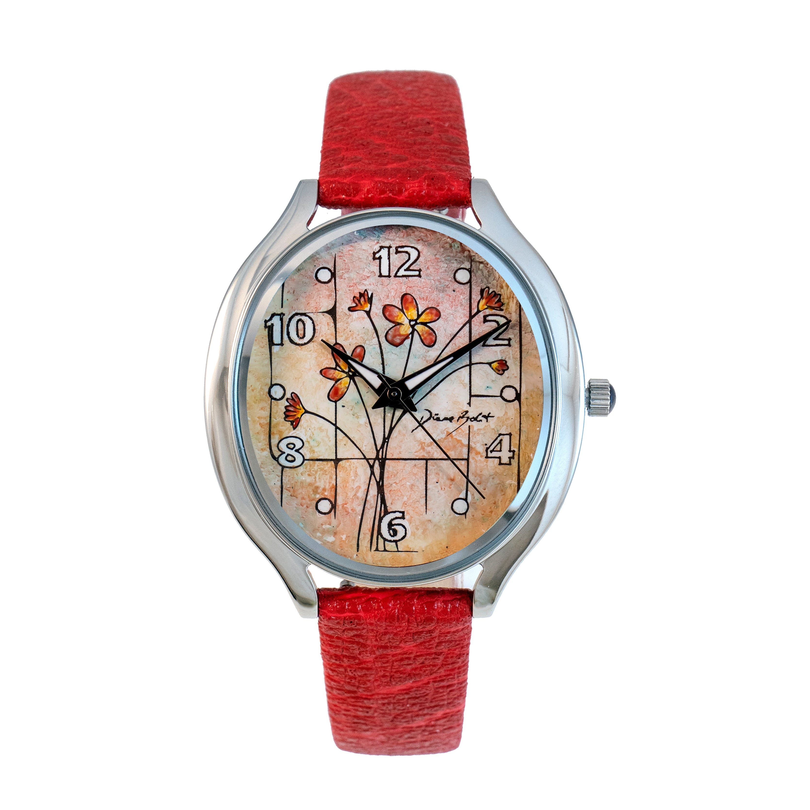 Montre femme nature | FLEURS ROUGES