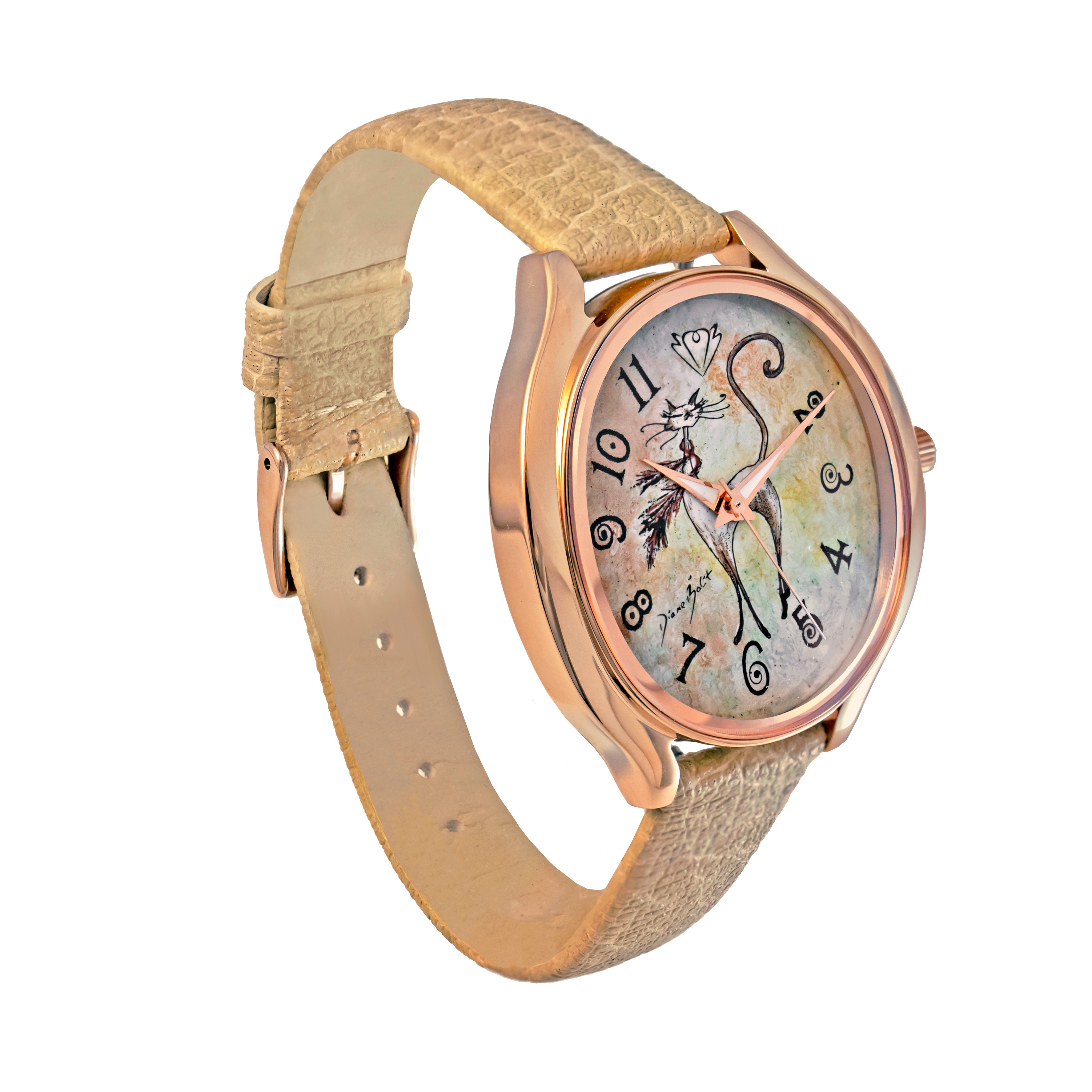 Montre femme artistique | CHAT FOULARD