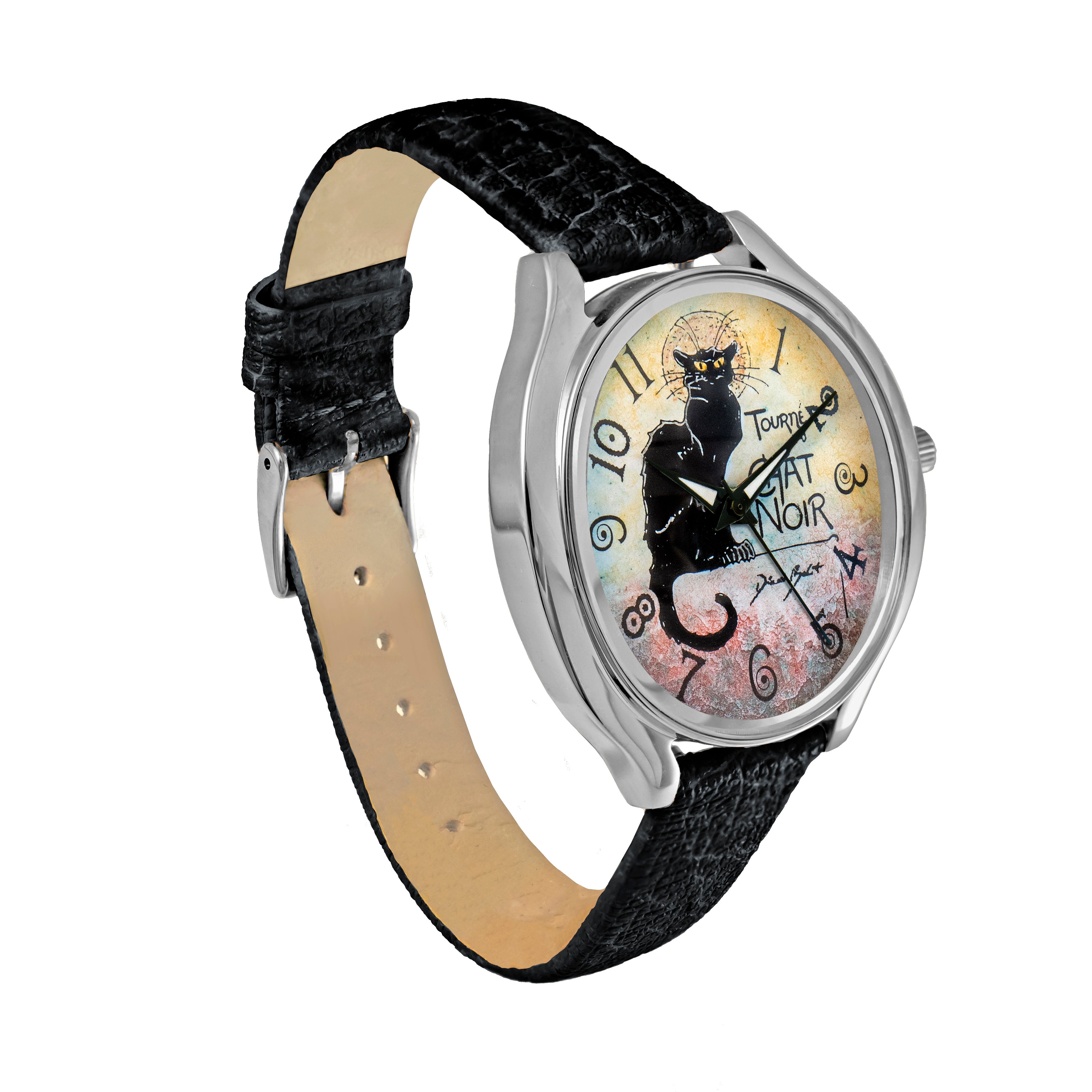 Montre femme artistique | LA TOURNÉE DU CHAT NOIR