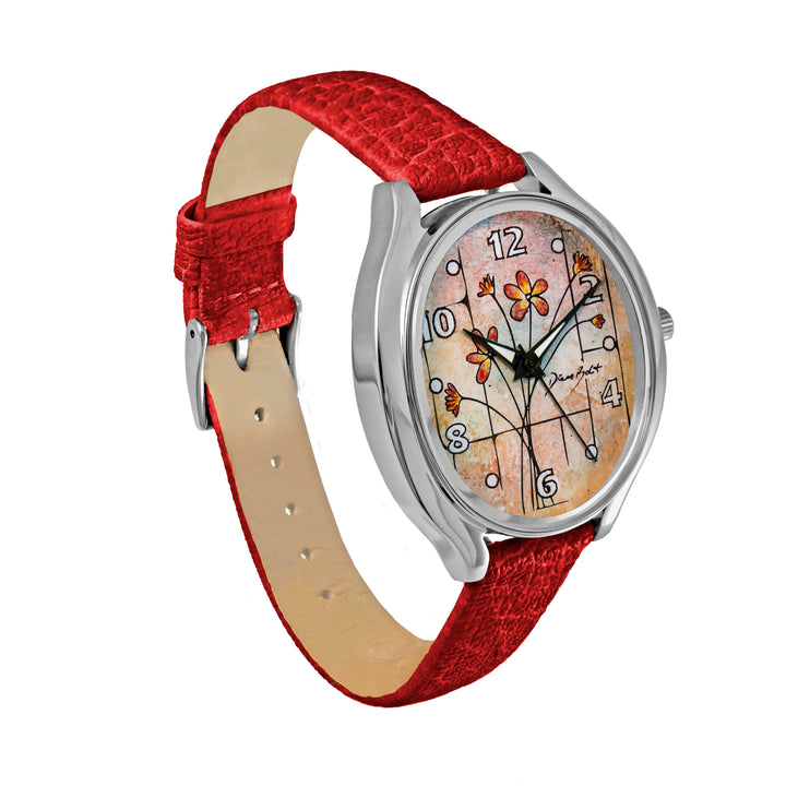 Montre femme nature | FLEURS ROUGES