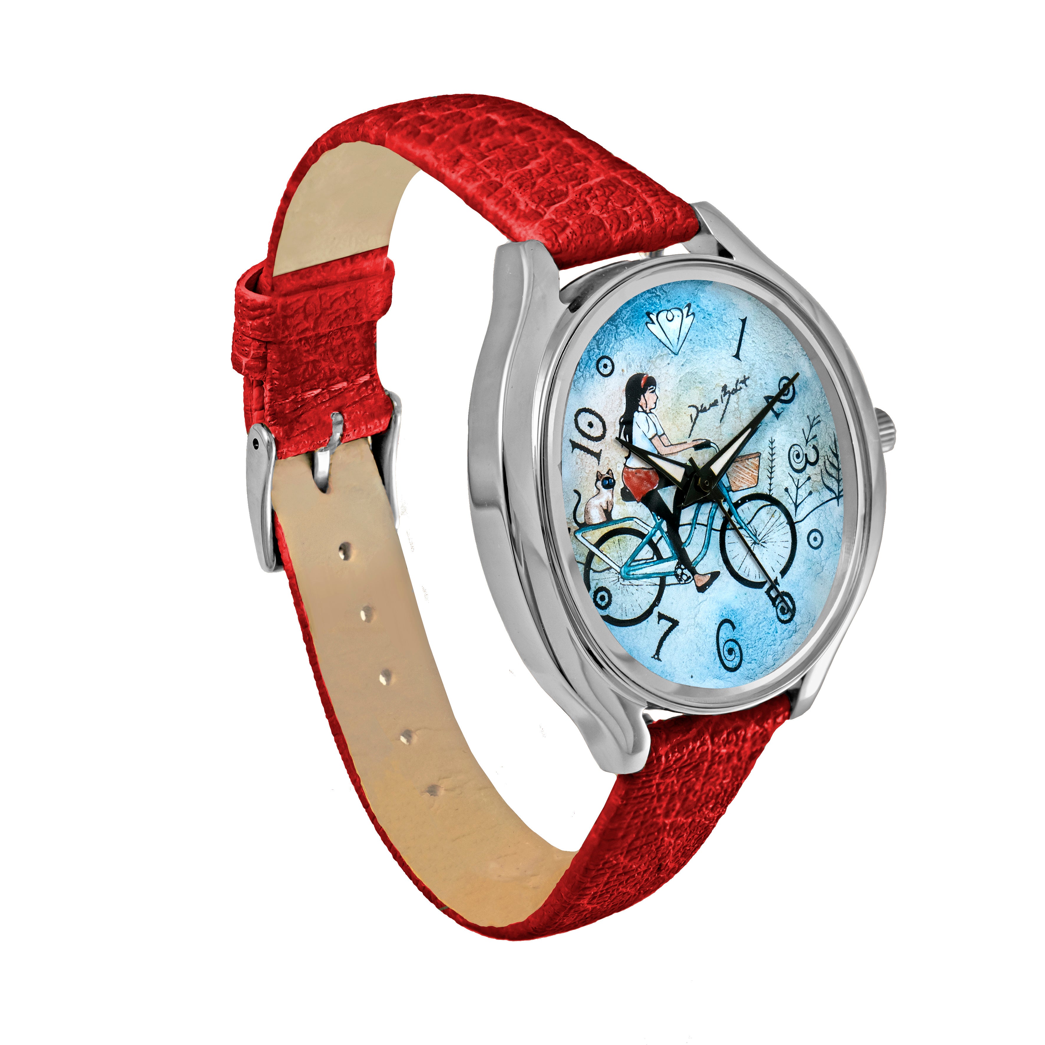 Montre femme sport |  FILLE VÉLO CHAT