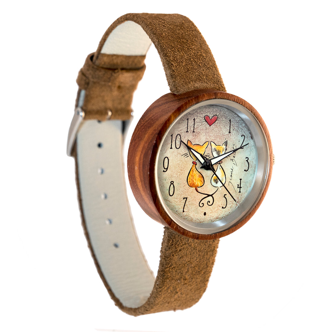 Montre bois exotic tendance | CHAT AMOUREUX