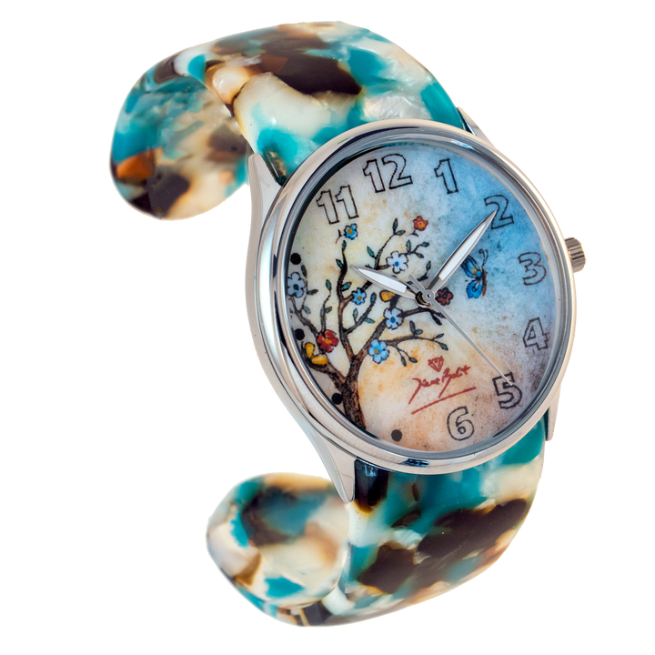 Montre femme fashion bracelet acrylique | ARBRE PAPILLON