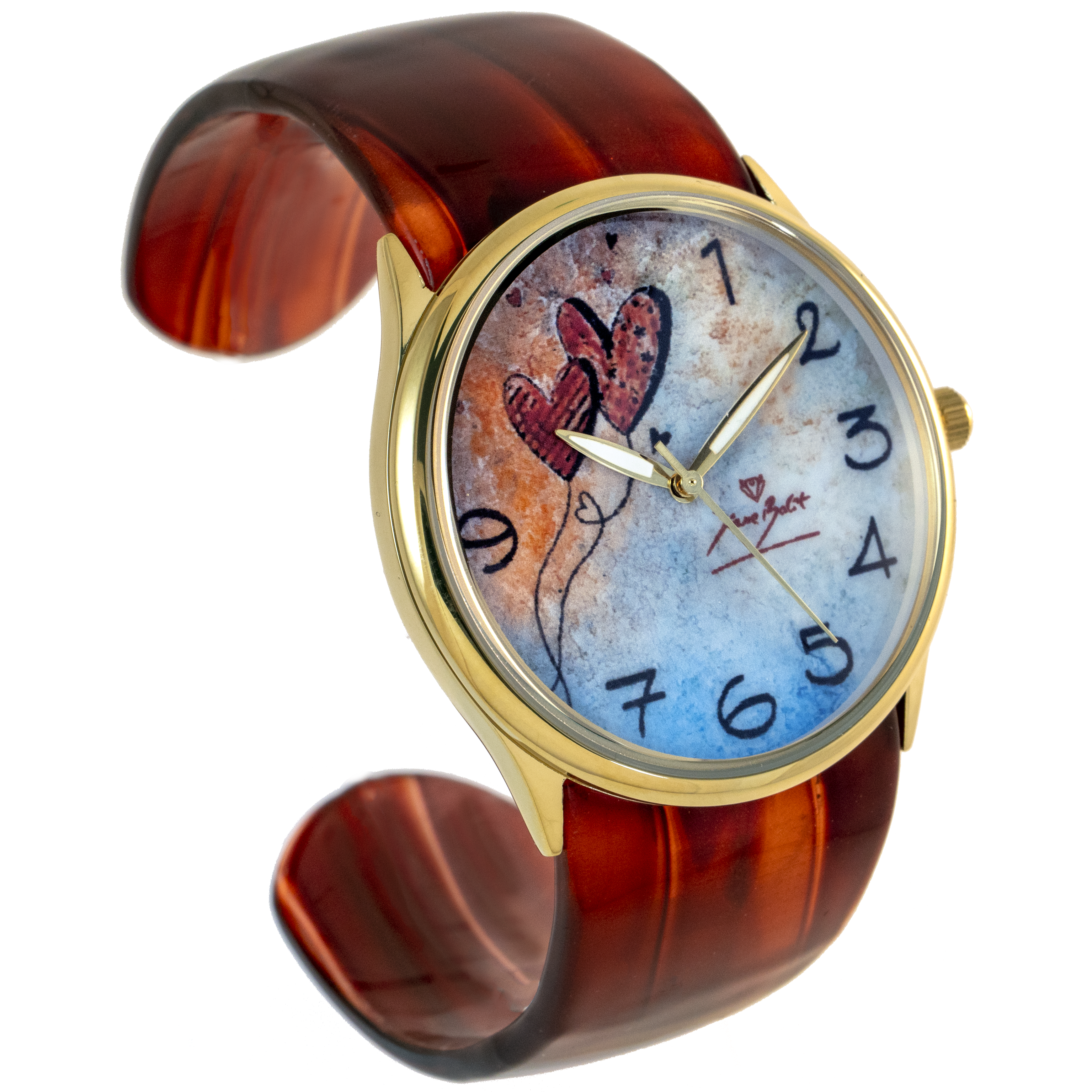Montre femme fashion bracelet acrylique| BALLONS COEURS