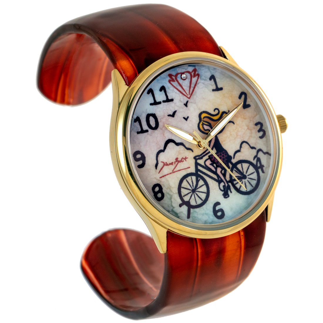 Montre femme fashion bracelet acrylique | FILLE VÉLO