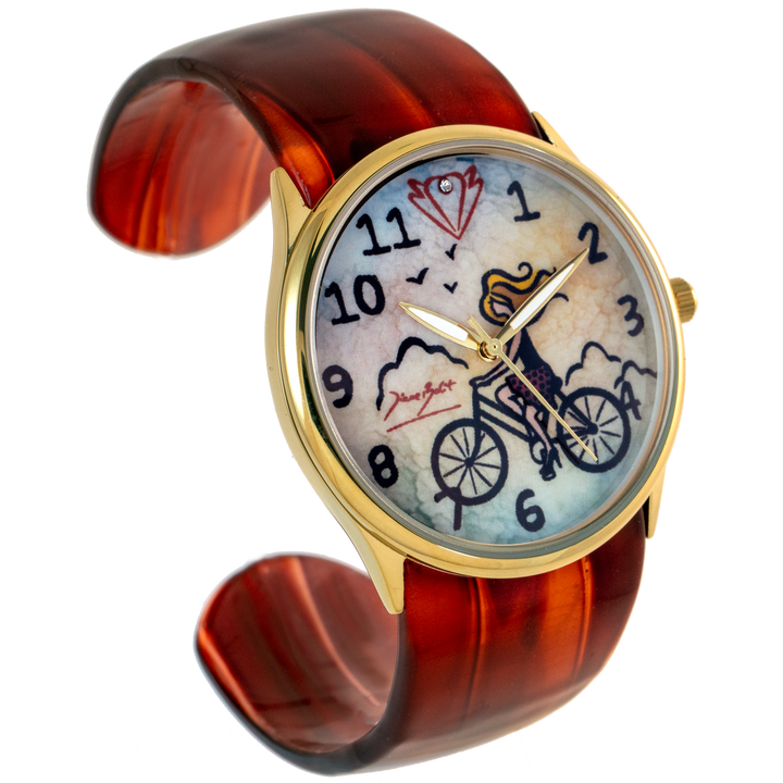 Montre femme fashion bracelet acrylique | FILLE VÉLO