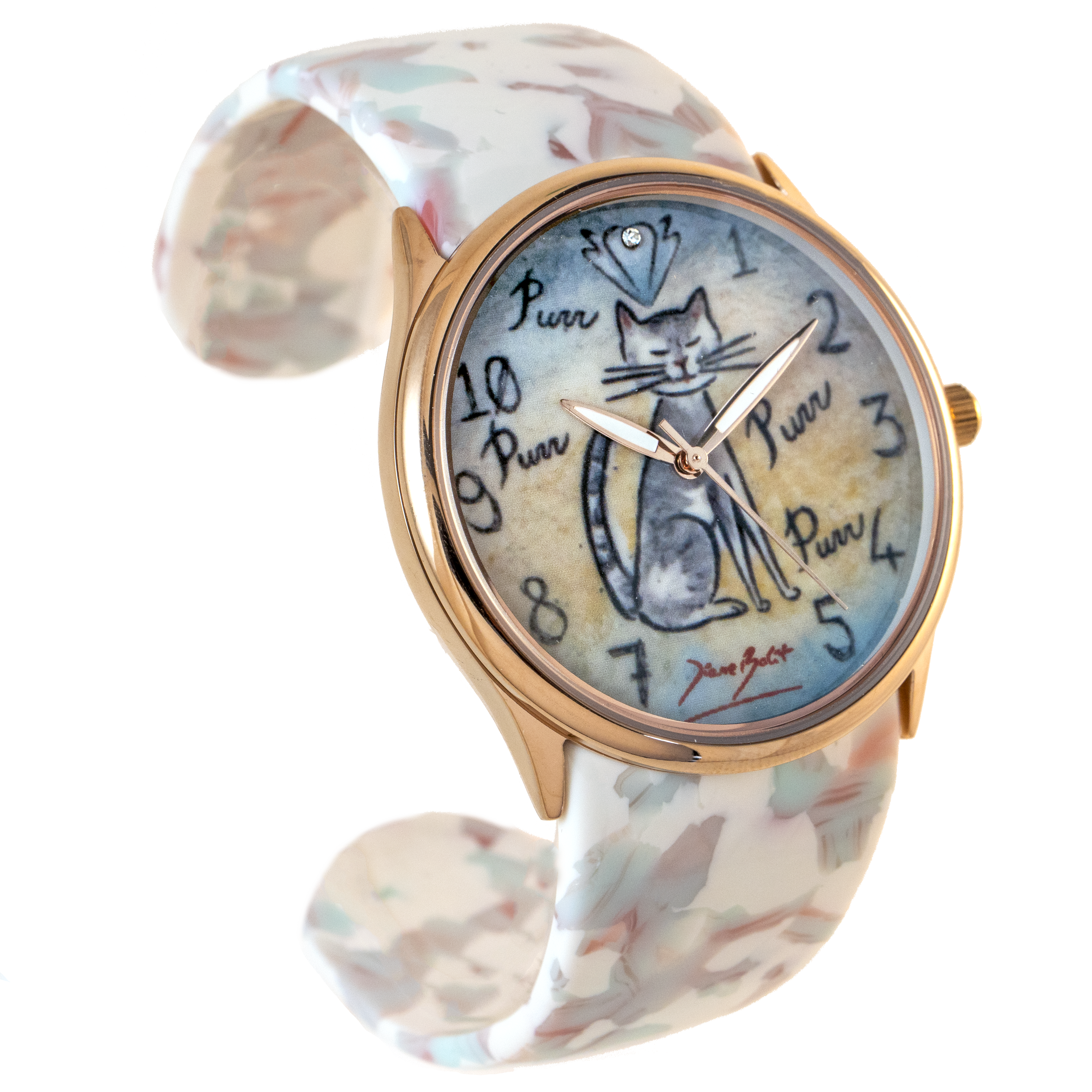 Montre femme fashion bracelet acrylique | CHAT PURR