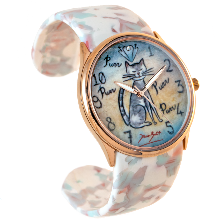 Montre femme fashion bracelet acrylique | CHAT PURR
