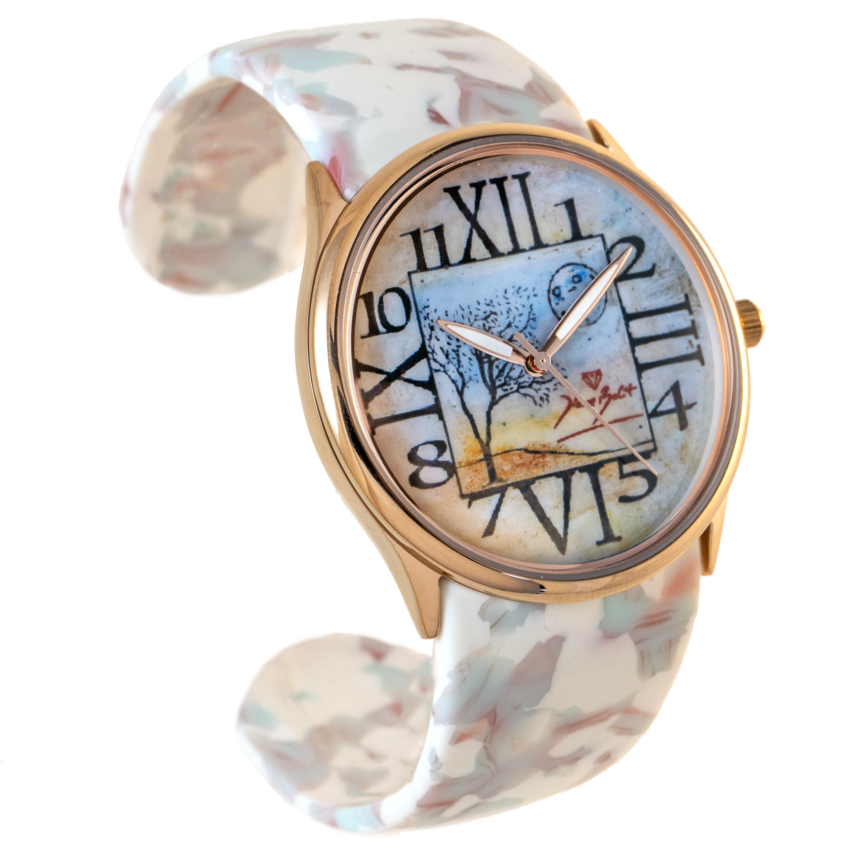 Montre fashion bracelet acrylique  | ARBRE LUNE ET CHIFFRES