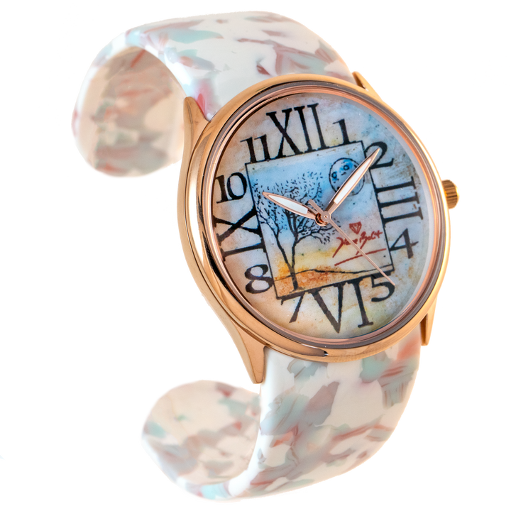Montre fashion bracelet acrylique  | ARBRE LUNE ET CHIFFRES