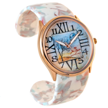 Load image into Gallery viewer, Fashion acrylic bracelet watch | MOON TREE AND NUMBERS
