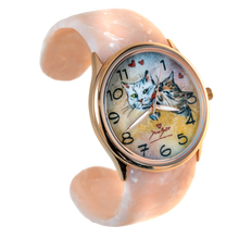 Load image into Gallery viewer, Women&#39;s fashion acrylic bracelet watch | TWO LOVING CATS
