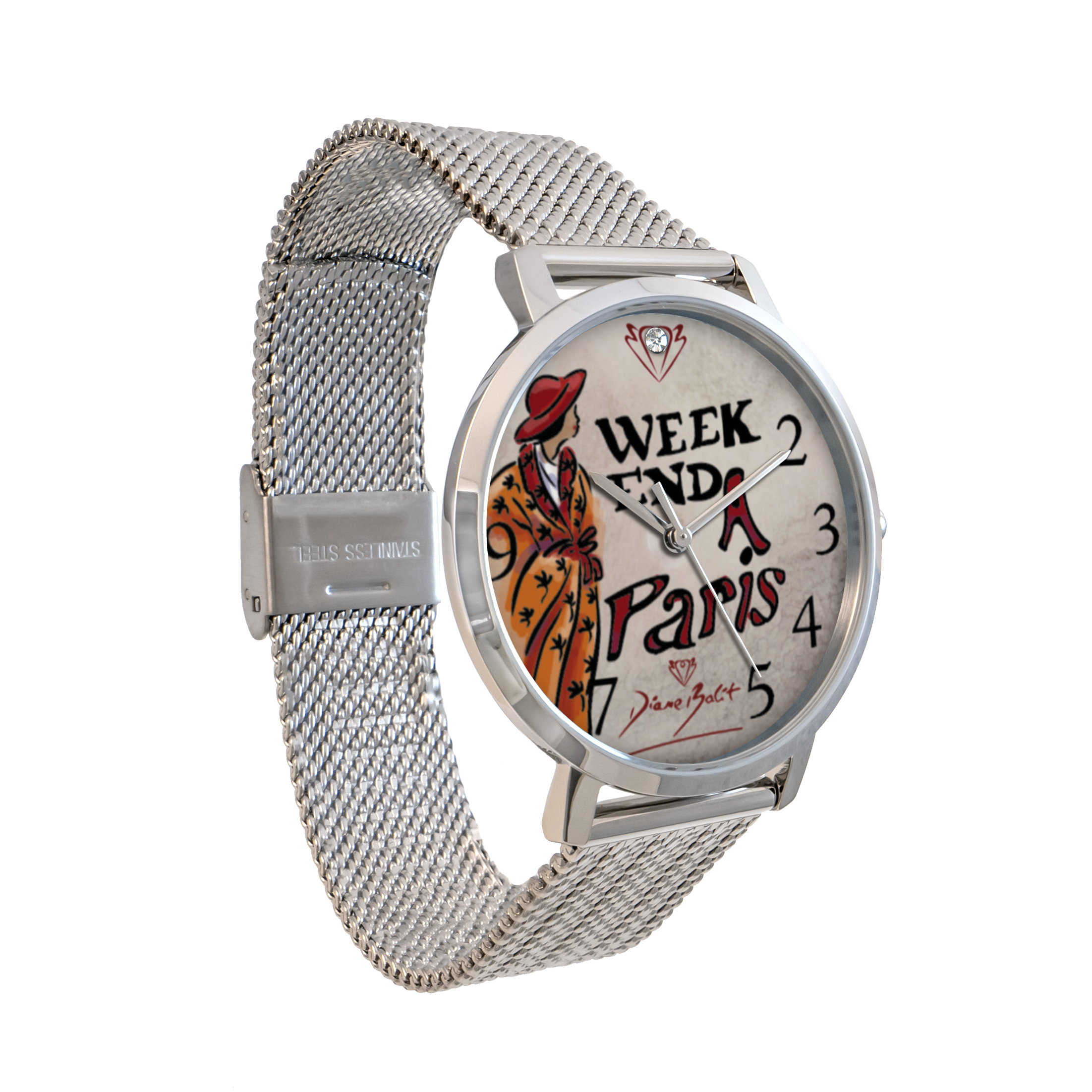Montre femme fashion bracelet acier inoxydable| WEEK-END À PARIS