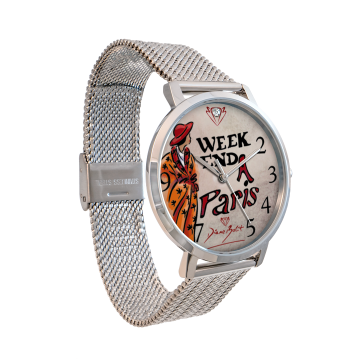 Montre femme fashion bracelet acier inoxydable| WEEK-END À PARIS